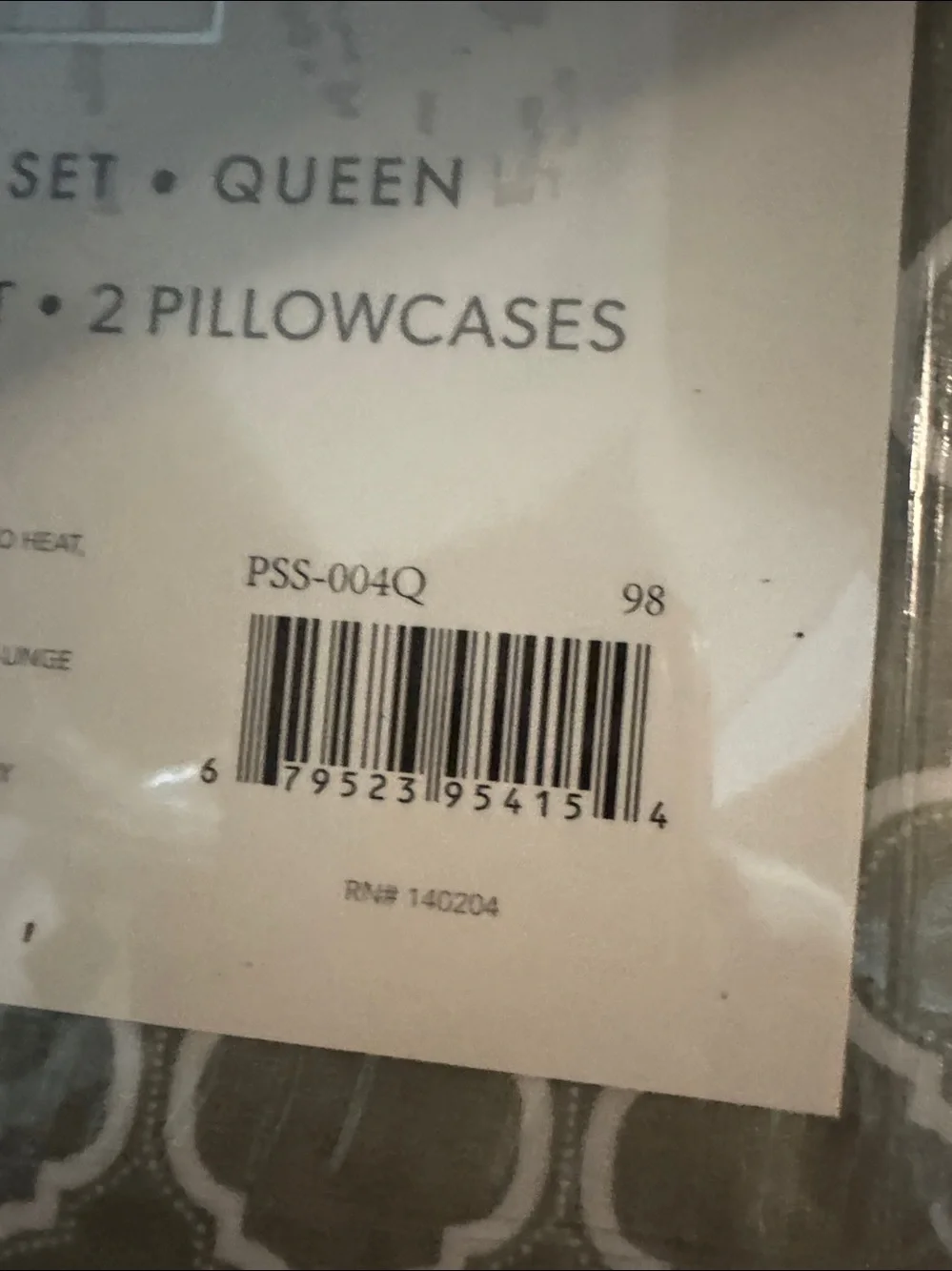 4-Piece Queen Sheet Set in Sage Geometric Print